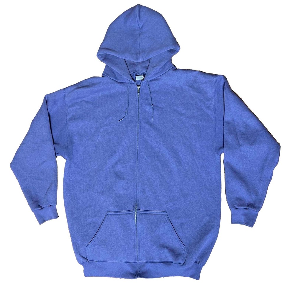 VINTAGE HONORS MADE IN USA PURPLE ZIP UP JACKET HOODIE SWEATSHIRT SZ LARGE